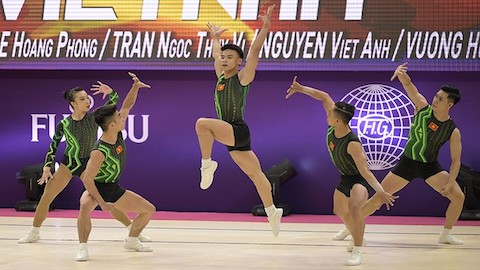 ĐT aerobic Việt Nam giành HCV Cúp thế giới 2023